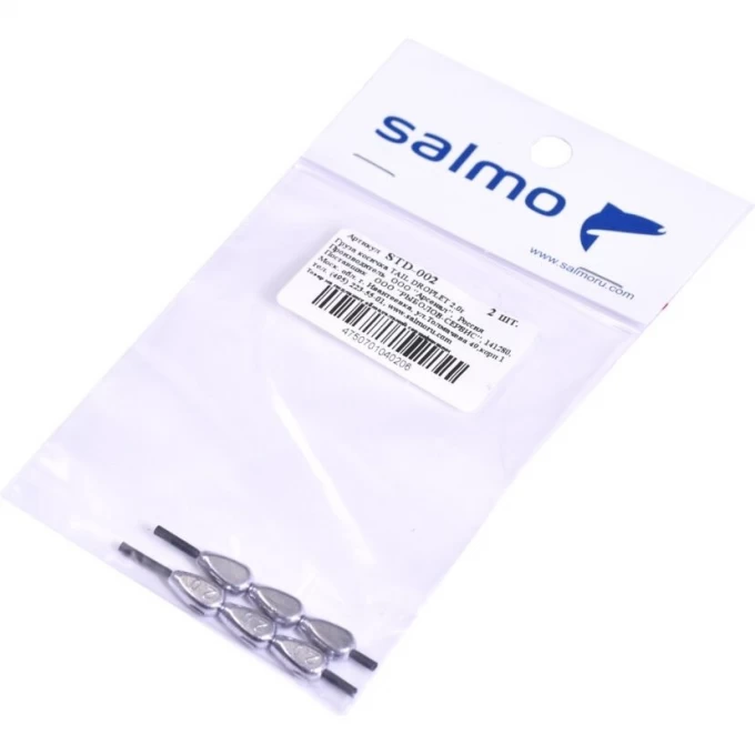 Груза косичка SALMO Tail Droplet 2.0г 2Шт STD-002 Груза косичка SALMO Tail Droplet 2.0г 2Шт STD-002
