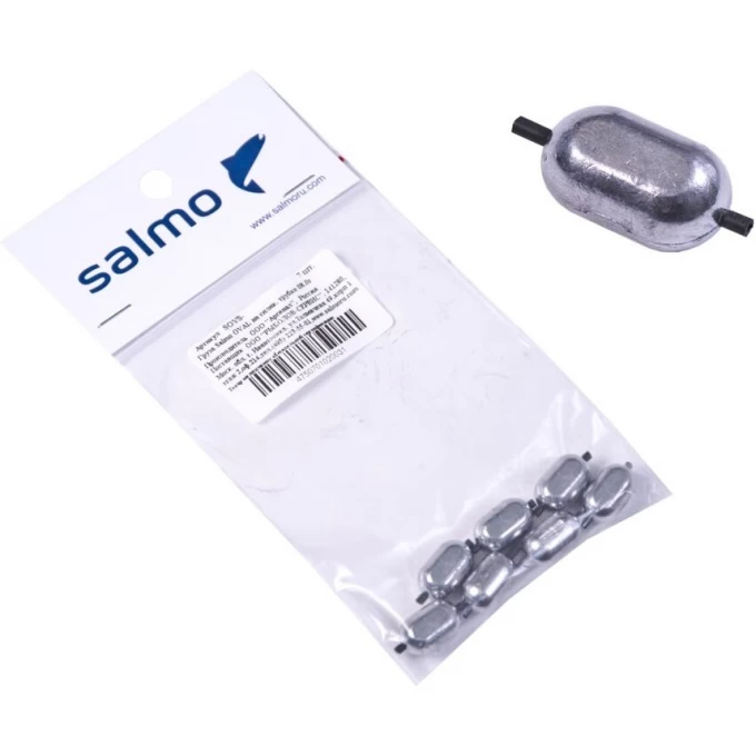 Груза SALMO Oval на силиконовой трубке 08.0г 7шт SOVS-0080 Груза SALMO Oval на силиконовой трубке 08.0г 7шт SOVS-0080