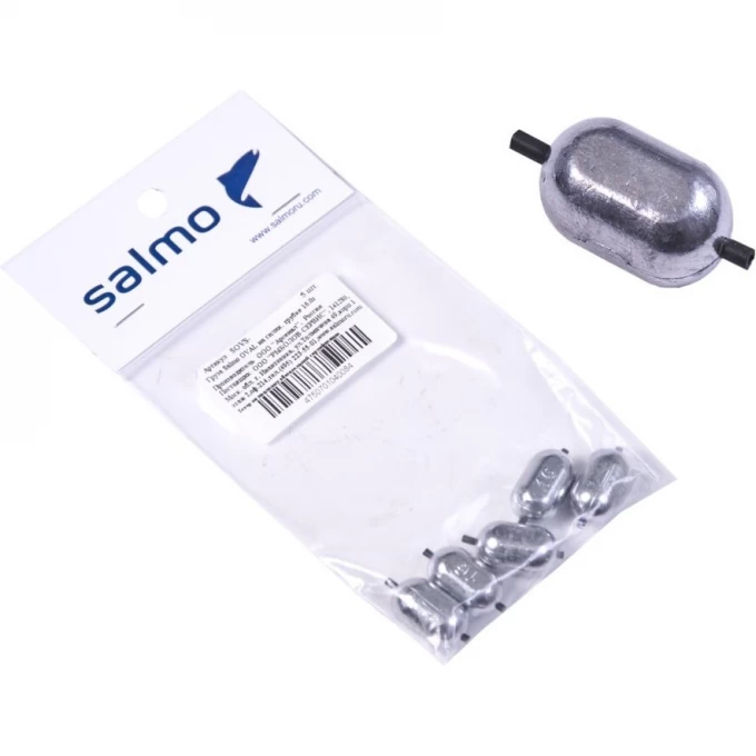 Груза SALMO Oval на силиконовой трубке 14.0г 5шт SOVS-0140 Груза SALMO Oval на силиконовой трубке 14.0г 5шт SOVS-0140